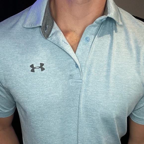 Under armour light blue golf polo M - Picture 6 of 6
